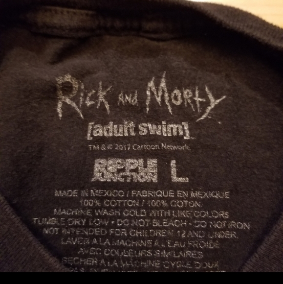 SOLD ****NWOT Adult swim Rick and Morty T-shirt black- Size large - Picture 4 of 4